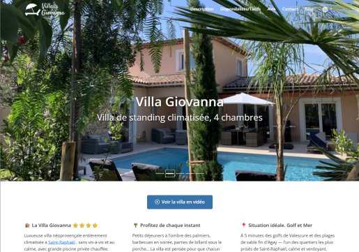 Villa Giovanna — site réalisé avec MyHostPack